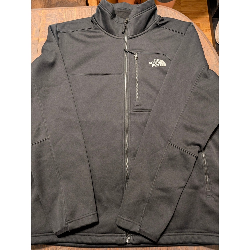 The North Face Apex Bionic Softshell Jacket Black Mens XL WindWall Full Zip